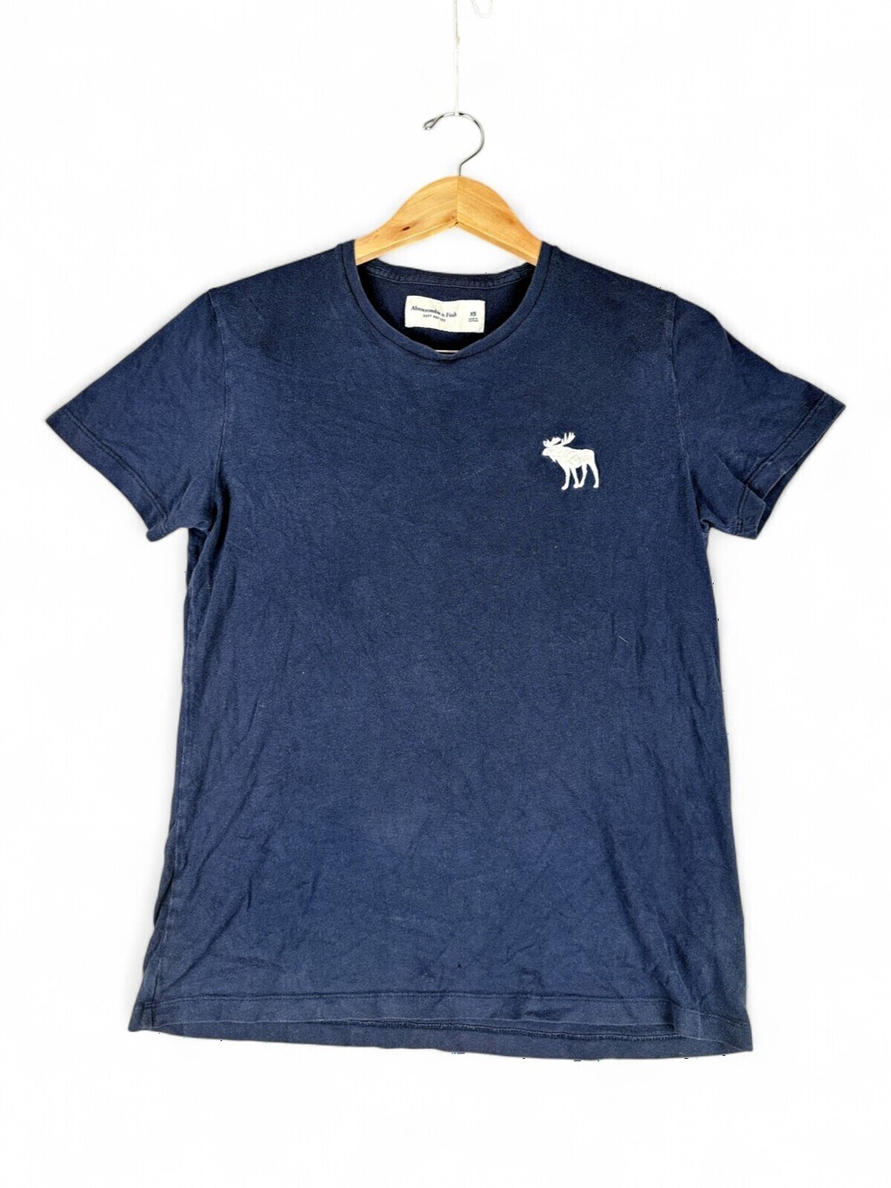 Abercrombie & Fitch Women's Navy Moose Logo Tee XS